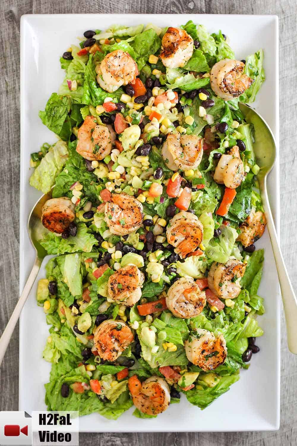 Ultimate Grilled Shrimp Salad - The Wooden Skillet