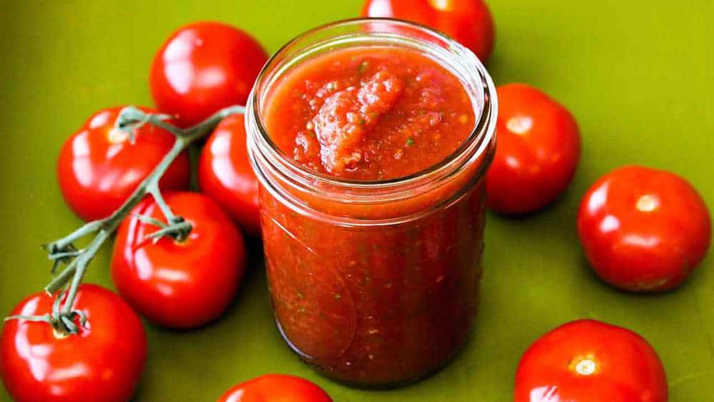 restaurant-quality salsa in a glass jar