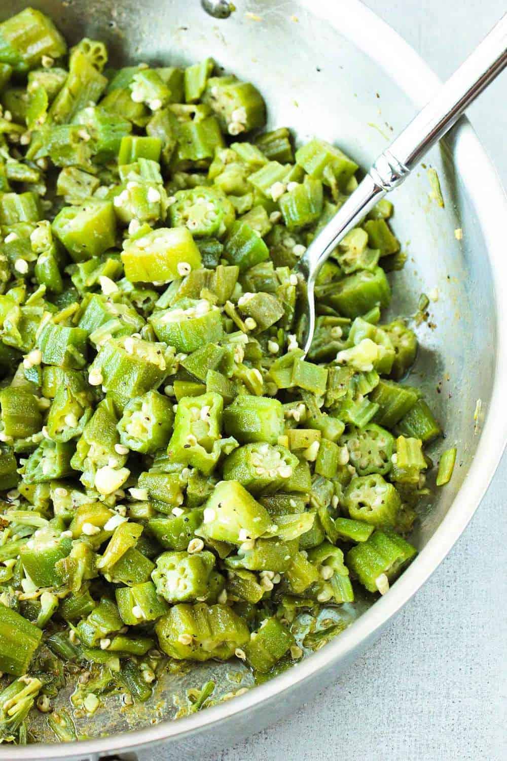 Best Ever Skillet Okra With Garlic How To Feed A Loon