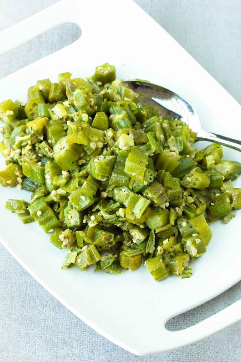 BestEver Skillet Okra with Garlic How To Feed A Loon