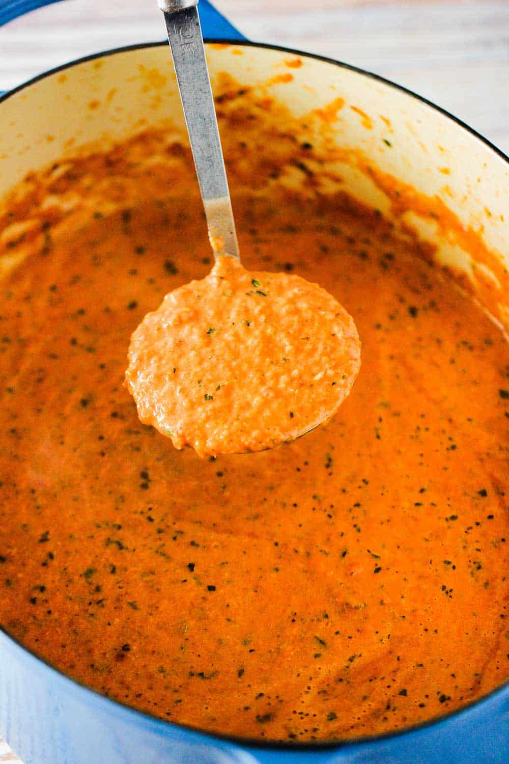 Homemade Roasted Tomato Basil Soup