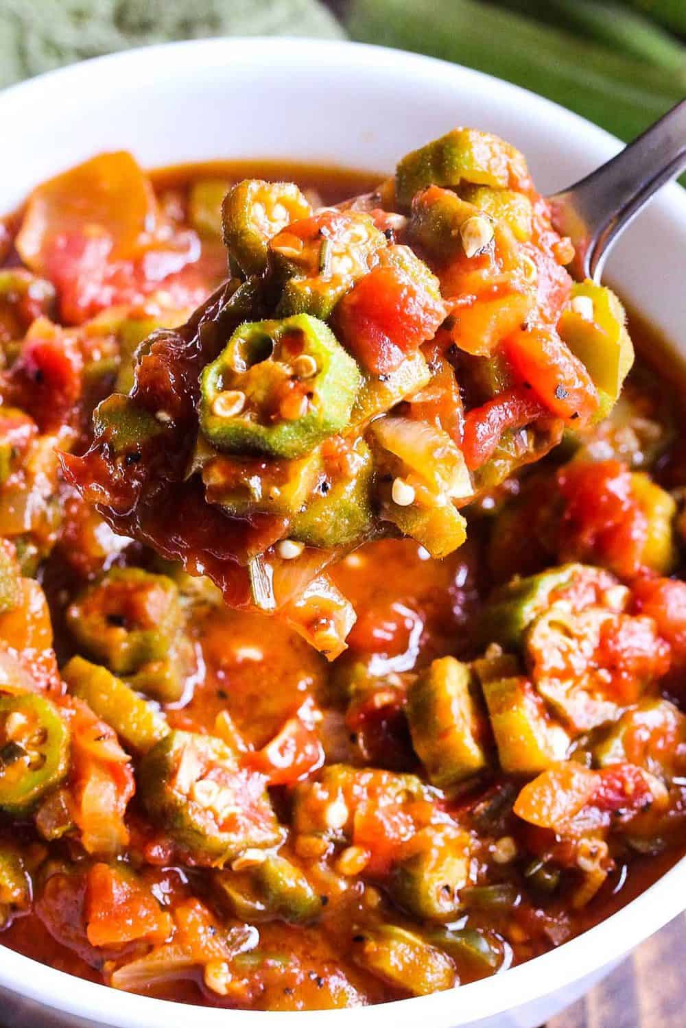 Stewed Okra and Tomatoes | How To Feed A Loon