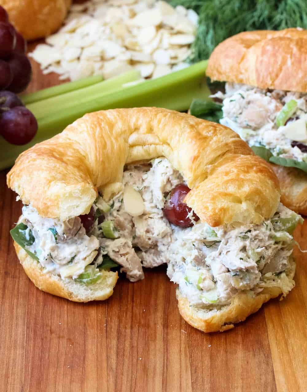 Chicken Salad Sandwich With Grapes