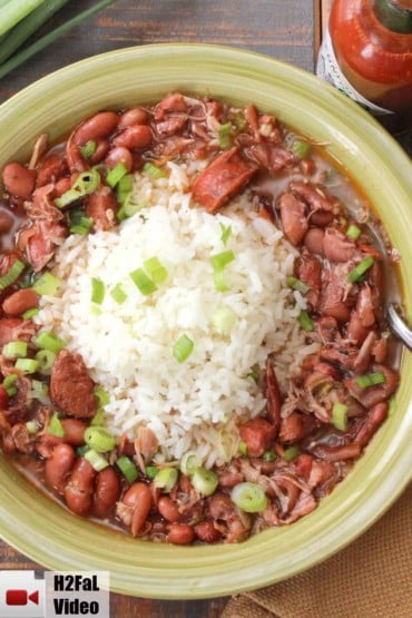 A large bowl of Red Beans and Rice