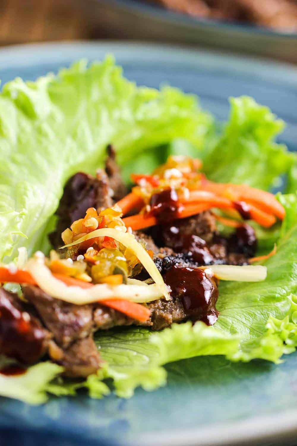Korean Beef (Bulgogi) Lettuce Wraps recipe