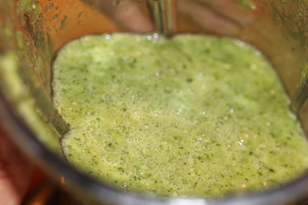 Puree in a blender