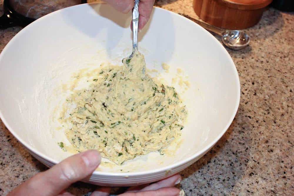 German spaetzle dough in a bowl