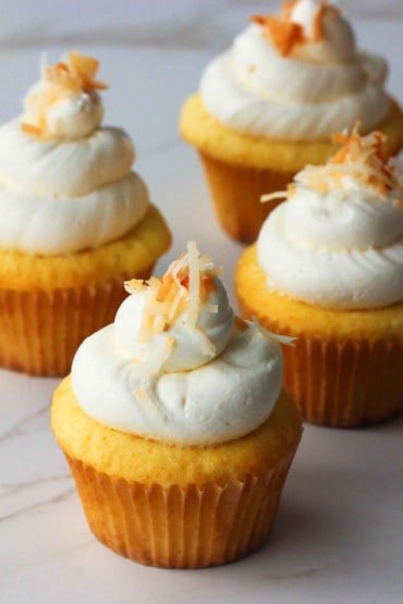 Coconut and Lemon Curd Cupcakes