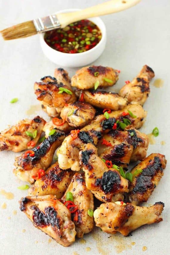 Grilled Thai Chicken Wings (Easy Recipe) | How To Feed A Loon