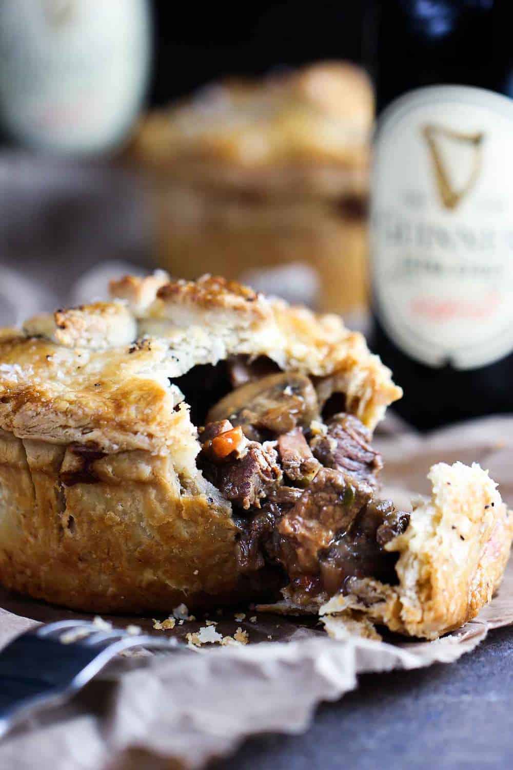 Pub-stijl Guinness en Beef Pie Recept