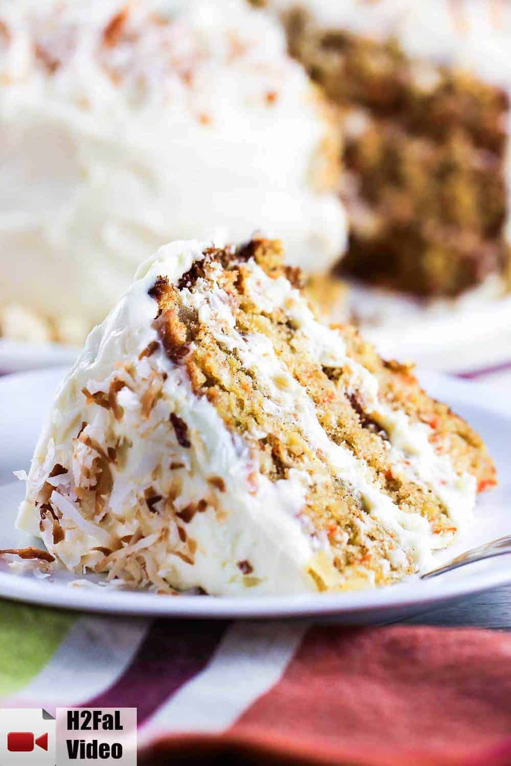 Carrot Cake with Coconut, Ginger and Macadamia Nuts recipe