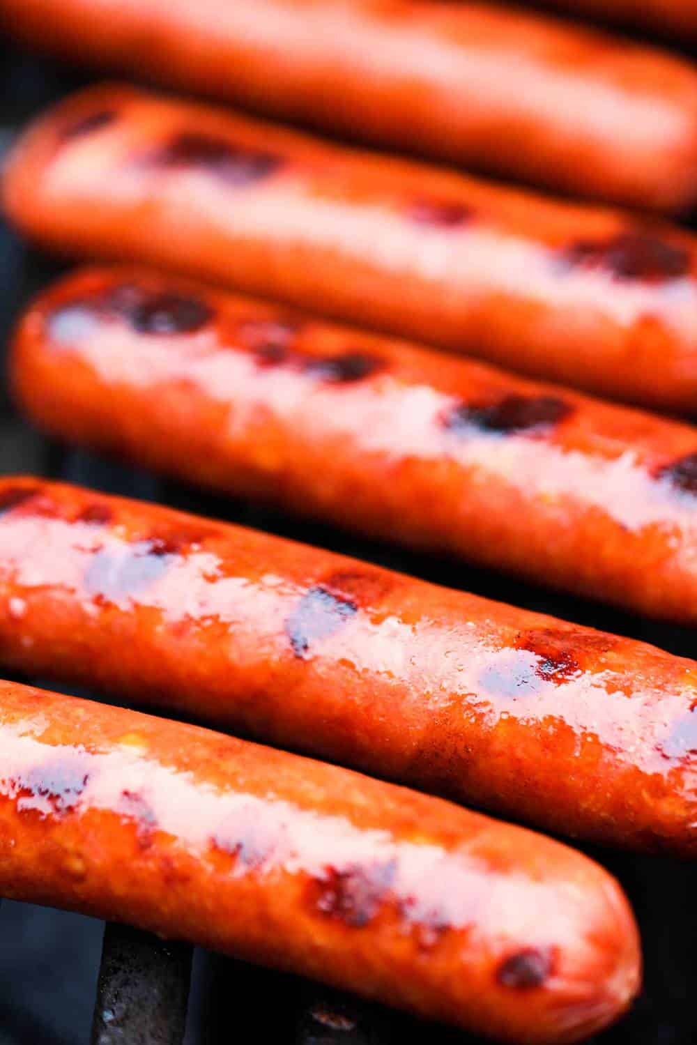 Eckrich Smoked Sausage on the grill with grill marks