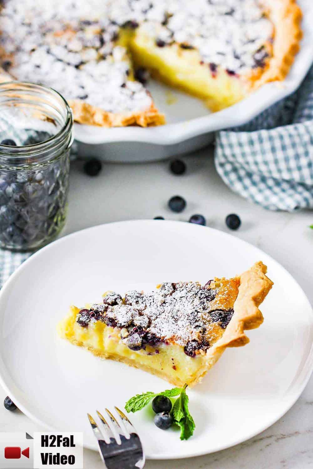 Blueberry Buttermilk Pie from Scratch