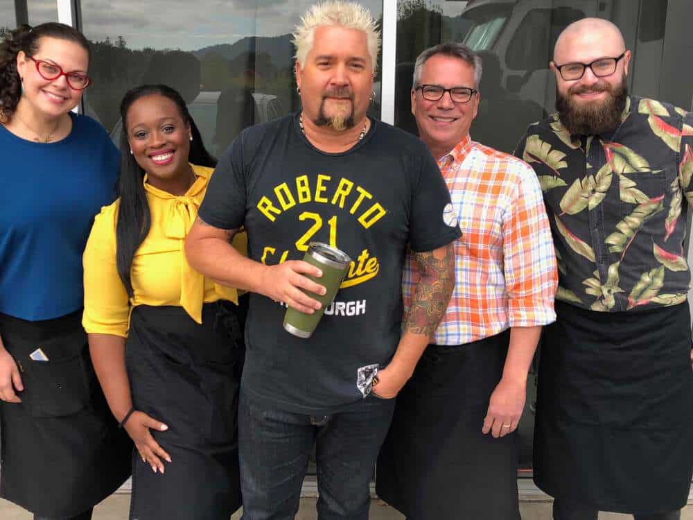 Guy Fieri with home cooks for Guy's Grocery Games,