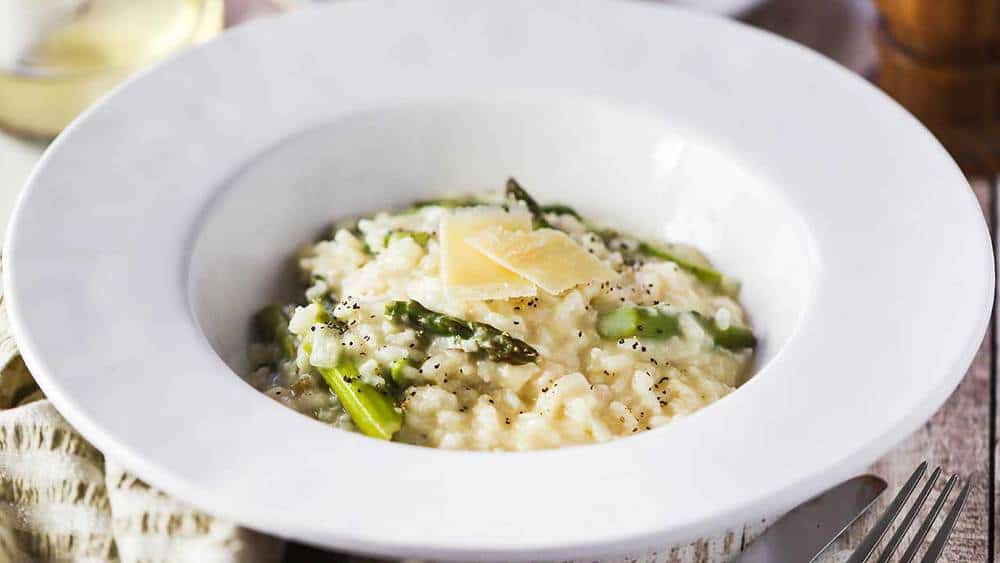 Slow Cooker Asparagus Risotto 