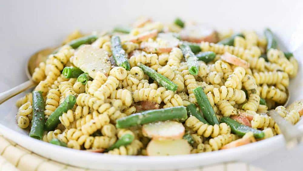 Pesto Pasta Salad with Potatoes and Green Beans How To Feed A Loon