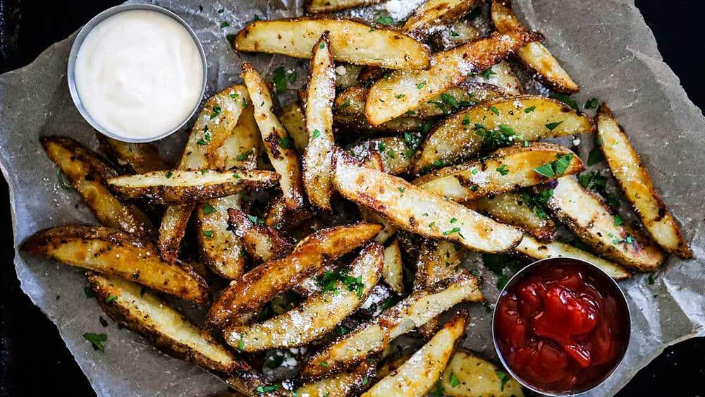 Garlic Parmesan Steak Fries (with Video) 