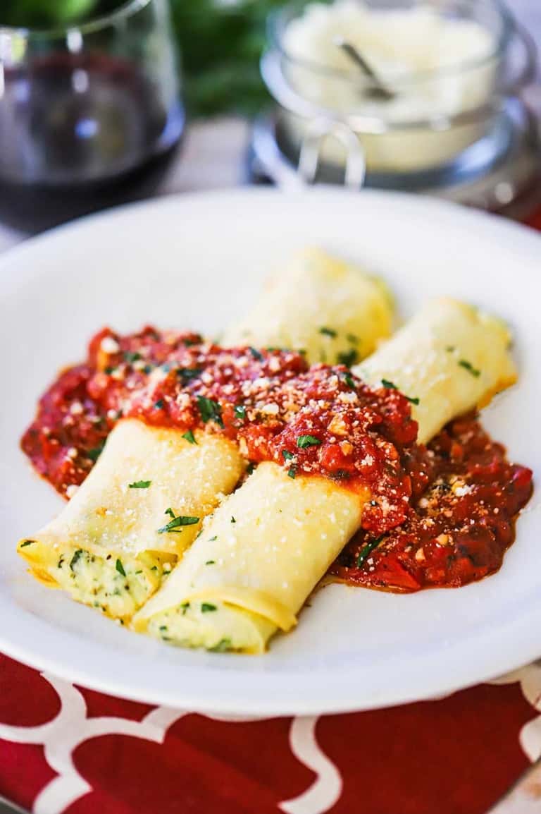 Homemade Stuffed Manicotti How To Feed A Loon   Manicotti On A Plate 768x1154 