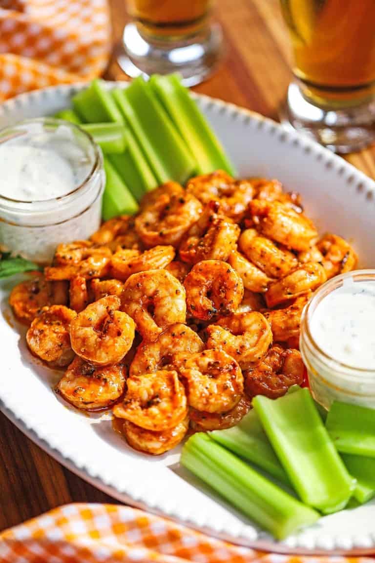 Grilled Buffalo Shrimp with Blue Cheese | How To Feed A Loon