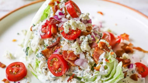 Steakhouse Wedge Salad with Homemade Blue Cheese Dressing